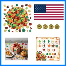 Fall Foam Stickers, 300 PCS Fall Thanksgiving Stickers, Self Adhesive Glitter...