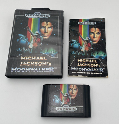 Michael Jackson s Moonwalker Sega Genesis 1990 Includes Cartridge Box and Manual