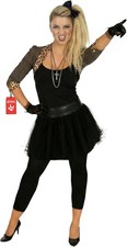 Women s 80s Pop Star Diva Costume Ladies Celebrity Popstar Retro Outfit S - 3XL