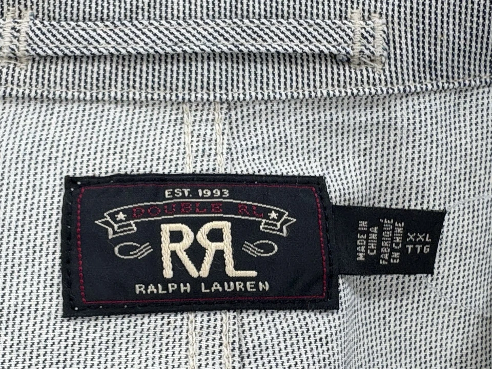 Ralph Lauren RRL Del Mar Jacket Men's XXL Blue White Cotton Weave Double RL NWT - Image 2 of 4