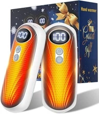 Funaudio Hand Warmers Rechargeable 2 Pack - 6000mAh Electric AI Handwarmers w...