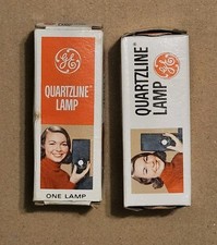 Lot of 2 GE Quartzline CBA 600W 120V Projection Projector Lamp Bulbs NOS NIB