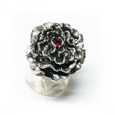 Januar Geburt Blume Nelke Silber Ring