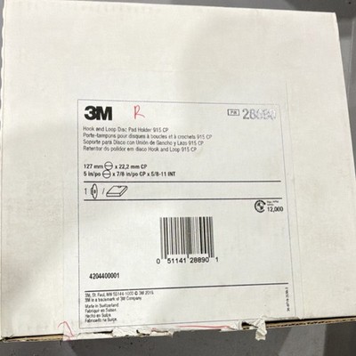 3M Hook and Loop Disc Pad Holder 915 CP Black 127mm 5/8-11 INT MPN 28650 Qty 1