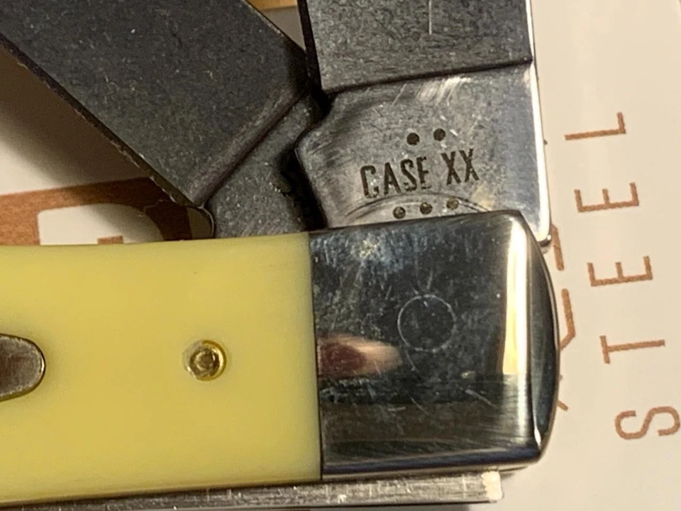 Case XX Smooth Yellow Synthetic 4 1/8" Pocket Knife 5 DOT USA Made CA161 - Image 3 of 4