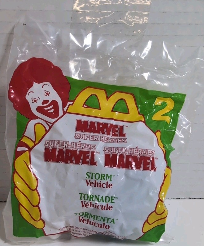 MARVEL SUPER HEROES STORM VEHICLE MCDONALDS HAPPY MEAL PROMO #2 1996 SEALED.
