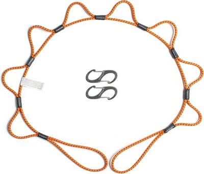 5ft Heavy Duty Bungee Cord with Hooks   Patented Adjustable Multi-Loop Tie Down