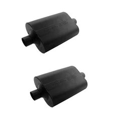 Flowmaster-952545-QTY2 Universal 2 Pcs Black Aluminized Steel Chambered Mufflers
