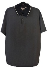 Ted Baker Men  s Big  Tall Short Sleeve Polo Black Geometric Size XXL