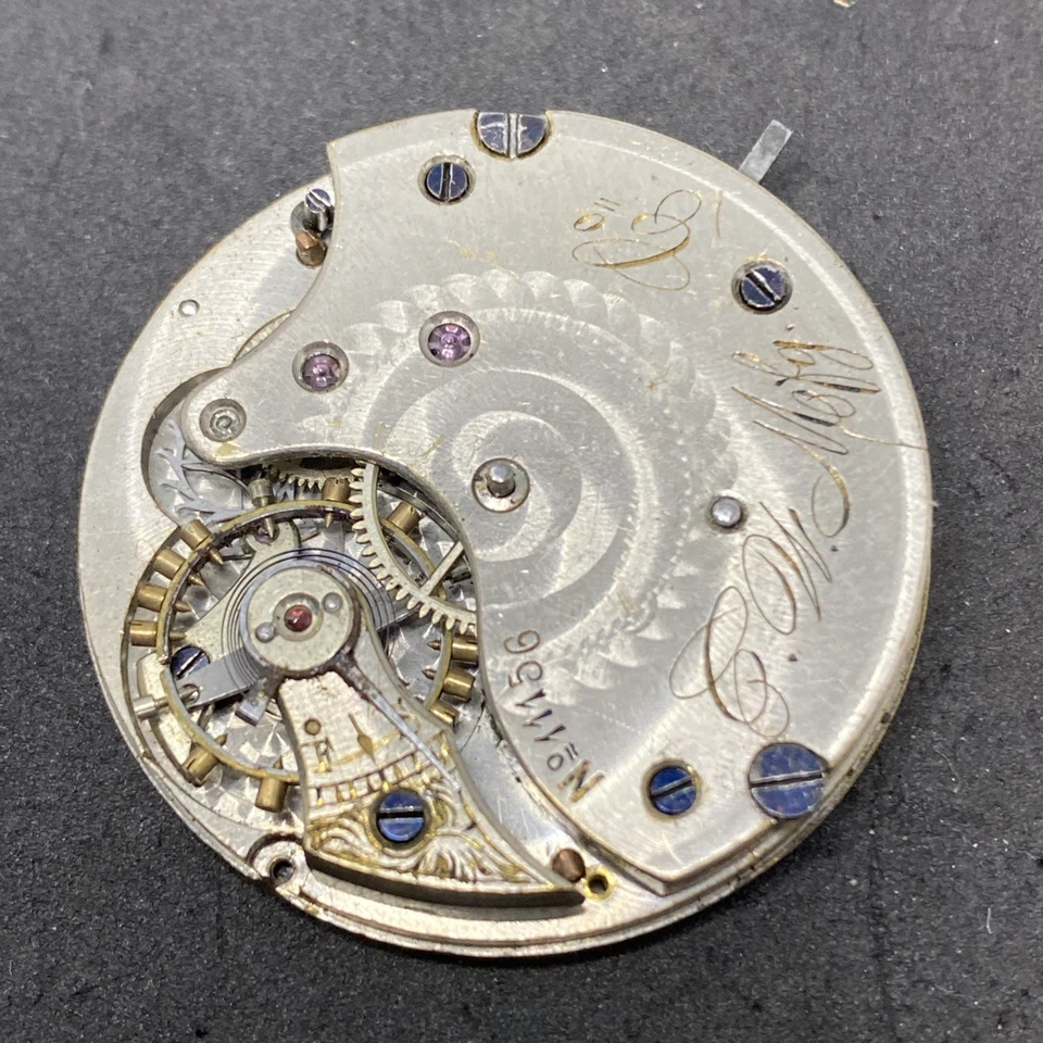 Cyma Pocket Watch Movement Size 6s Hunter Antique Repair Parts F8140 - Image 2 of 4