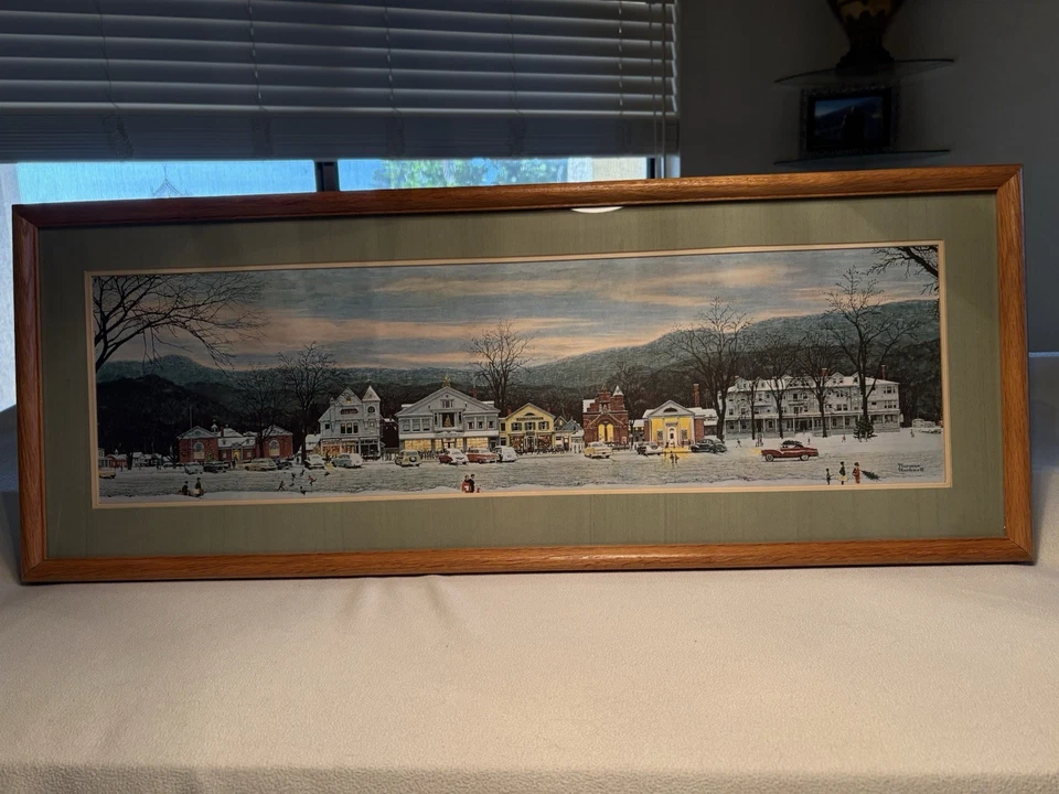 Norman Rockwell Home For Christmas impresión mate/enmarcado y biografía de impresión Foto 3 de 4