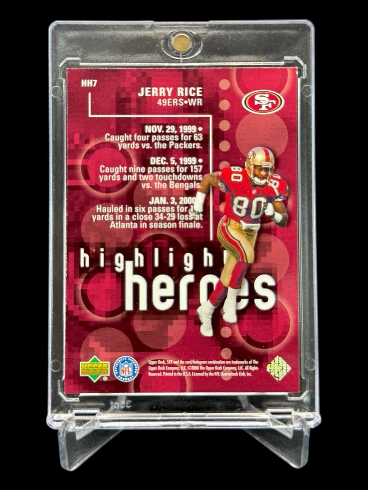 2000 Upper Deck SPX Jerry Rice “Highlight Heroes” Holo refractor HH7🔥RARO SP🔥 Foto 2 de 4