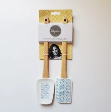 Ayesha Collection Spatula Spoonula Set 11.5 Inch Two Piece Chef Cooking Utensils