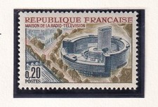 🦬Timbre France N°1402 - Luxe ** - Maison de la Radio Télé -  MNH** - 1963🦬