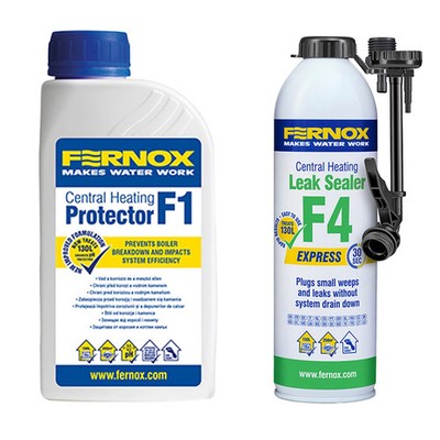 Fernox F4 Express + Protector F1  Komplettlösung für Dichtheit und Systemschutz
