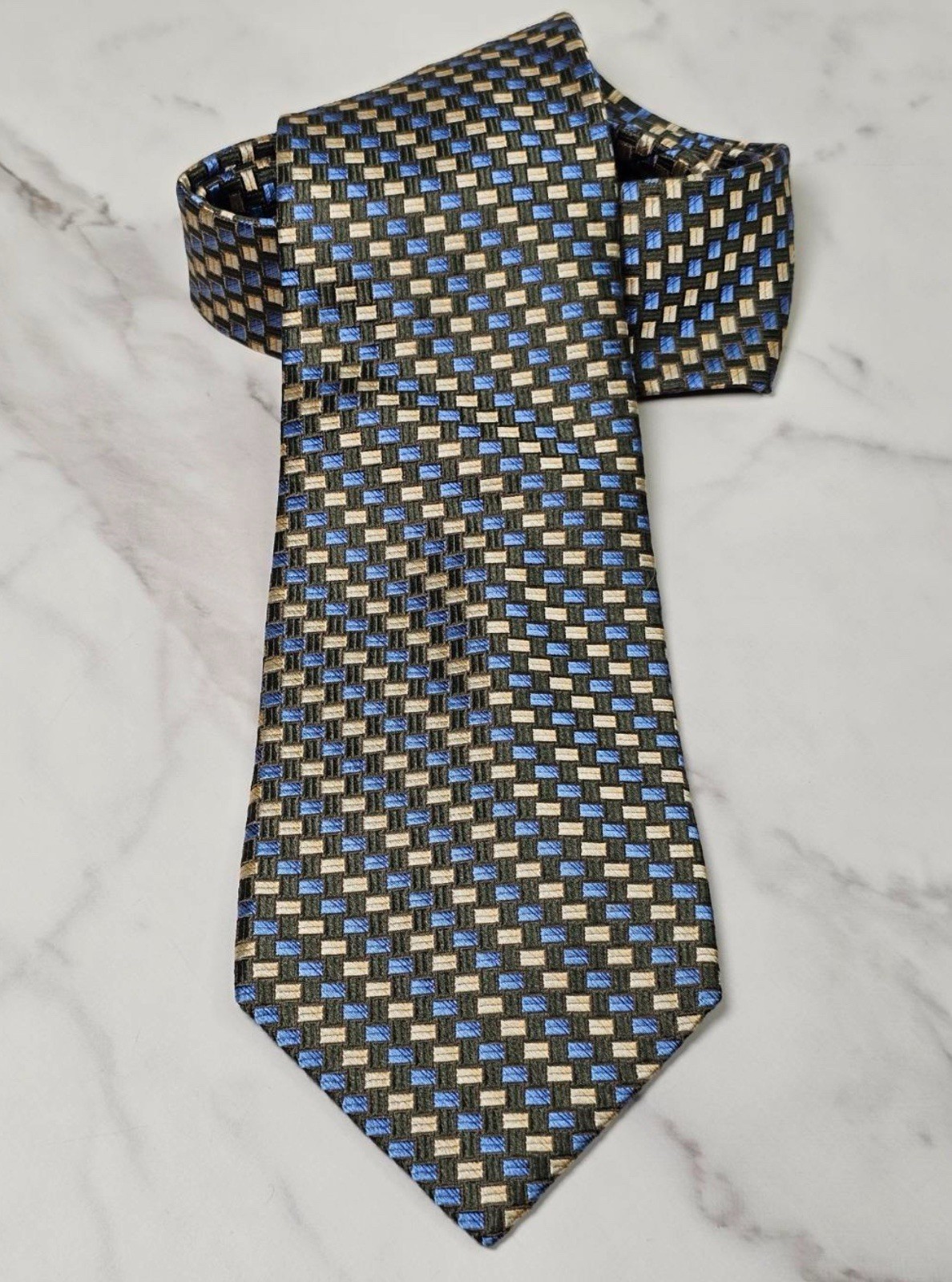 Claiborne 100% Silk Multicolor Rectangular Design… - image 1
