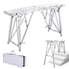 Folding Scaffolding Portable Work Platforms Step Ladder Height Adjustable
