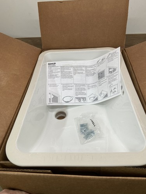 #ad KOHLER K 2214 0 Ladena Undercounter Bathroom Sink White $104.99