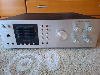 harman/kardon A 402 amplificatore stereo hifi 2 canali phono AUX tape DIN argento