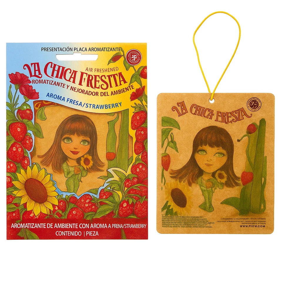 15 pack LA CHICA FRESITA Fresa Strawberry Car Air Freshener Aromatizante Mexico - Image 2 of 4