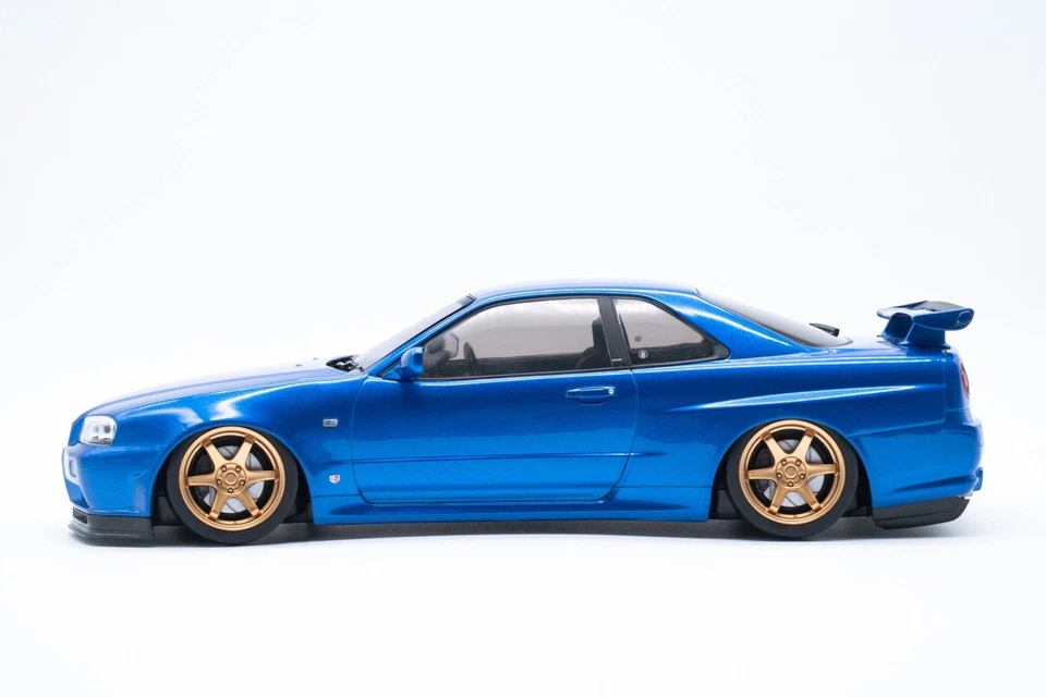 JP Kraemo Nissan Skyline R34 GT-R 1:18 Blau NEU - Bild 4 von 4
