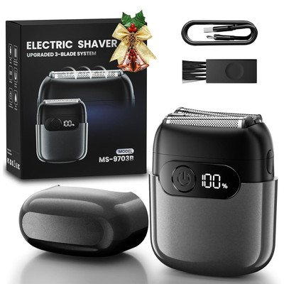 Electric Foil Shaver for Men :3D Floating Blades, LED Display, USB-C Fast Charge