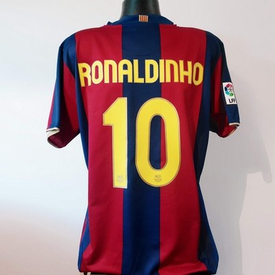 Ronaldinho 10 Barcelona Shirt - Medium - 2007/2008 - Home Nike Trikot