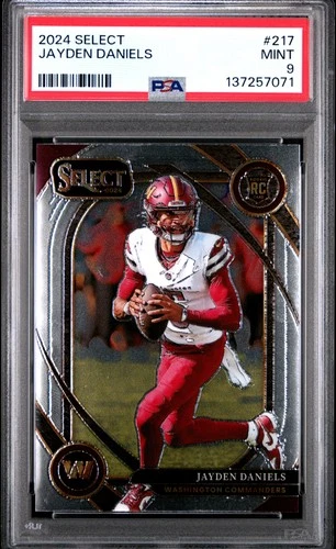 2024 PANINI SELECT #217 JAYDEN DANIELS ROOKIE RC PSA 9