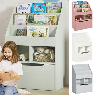 Kinder Bücherregal mit Rollen Aufbewahrung Schublade, Spielzeug Organizer für Schlafzimmer
