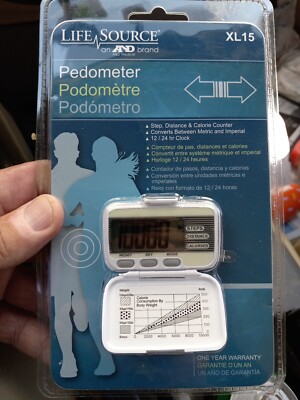 Life Source XL15*Sealed New! Pedometer*Steps* Distance*Calories*Fitness *Walking