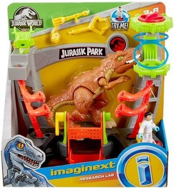 Imaginext Jurassic World Research Lab T Rex Playset Jurassic Park Dinosaur