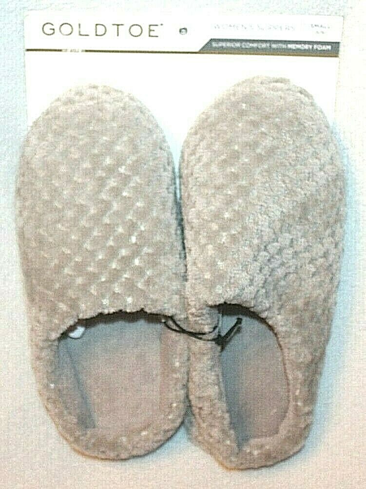 PANTOFOLA D’ORO GOLD Women's Gray Memory Foam Slippers Pick Your Size