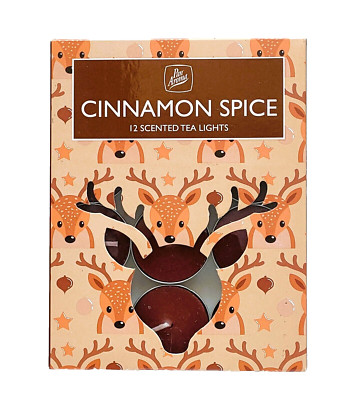 Cinnamon Spice - Duftteelichter - 12er Pack - Braun - Brandneu