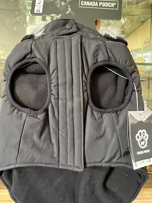 Canada Pooch Everest Explorer Black Fleece Lined Insulated Dog Coat Size 16" N