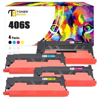 4 set Toner für Samsung Xpress C410W C460W C460FW CLP-365 CLX-3305 3300 CLT-406S