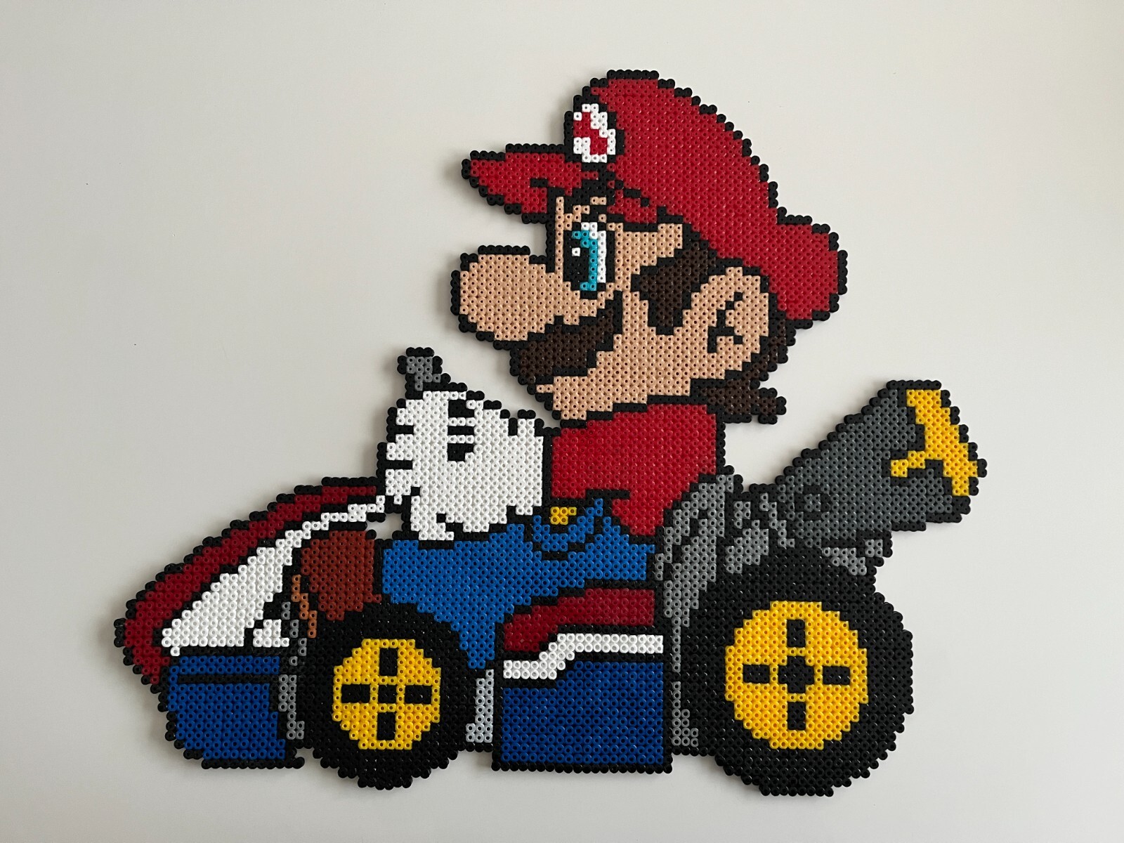 Perles à repasser Mario Kart pour décorer une chambre enfant geek