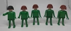 Playmobil Lot 5 Figures Vintage Men GREEN Geobra 1974 Klicky