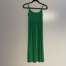 Old Navy Women XS Green Scoop Neck Empire Waist Fit & Flare Cami Midi Dress