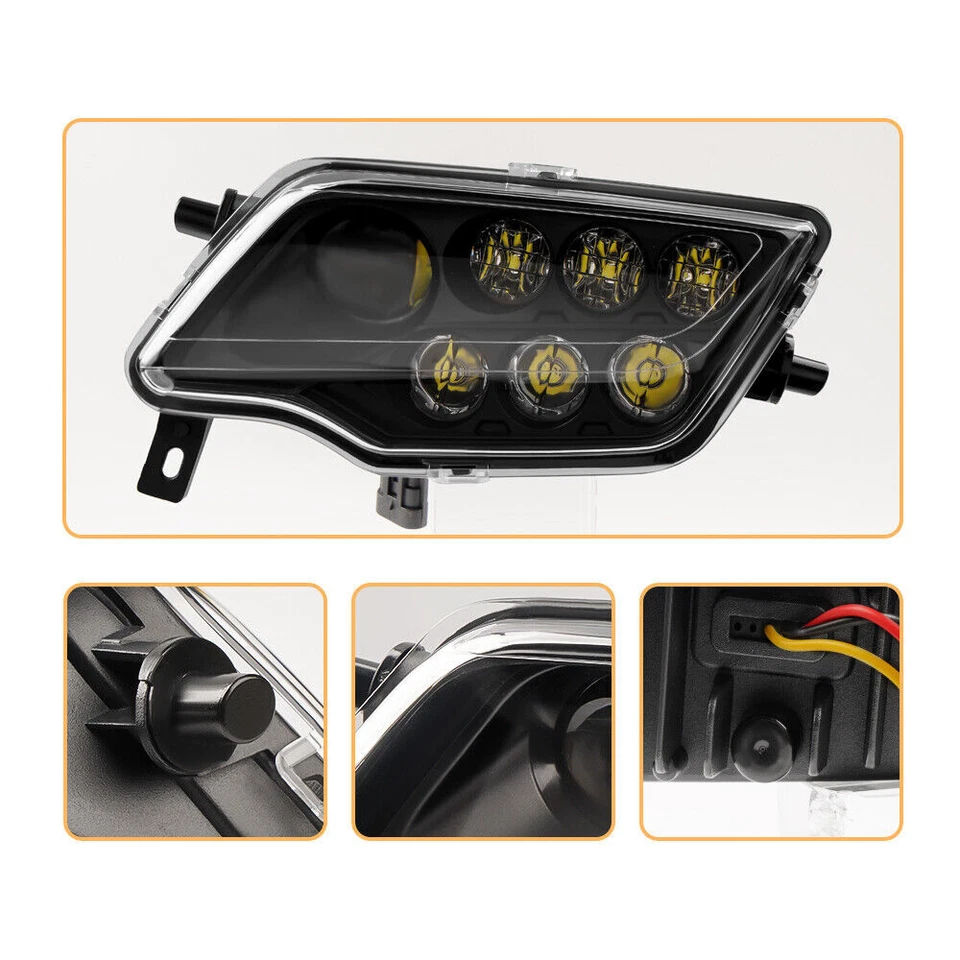 Faros LED negros haz alto-bajo para Honda Rancher 420 Foreman 500/Rubicon 14-19 Foto 3 de 4