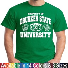Funny St Patricks Day T Shirt Drunken State University Tee