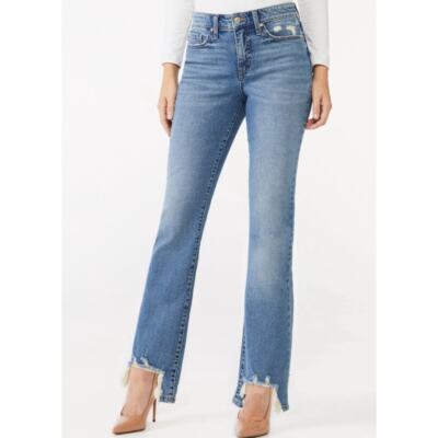 Sale!! Sofia Jeans by Sofia Vergara Mayra High Rise Kick Crop Flare Jeans sz 4 