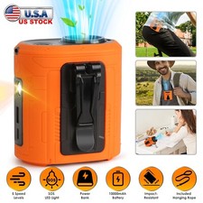 Portable Waist Fan Battery Powered Belt Fan 10000mAh Power Bank Outdoor Camping