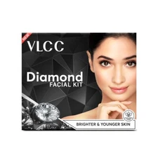 VLCC Diamond Face Facial Kit 60g, Parlour Glow Skin purifying Brightens