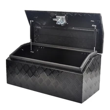 30"x13.2"x13.5" Aluminum Trailer Tongue Tool Box Toolbox Truck Bed Storage Black