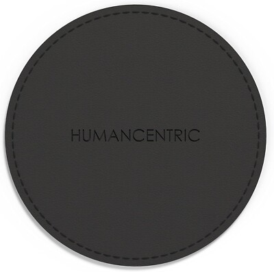 HumanCentric Schwarz Leder Untersetzer 4er Pack Premium Ultradünn PU Set