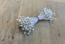 Vintage Millinery Flower Stamen Pips Pearly White Bunch Hat Supplies NOS