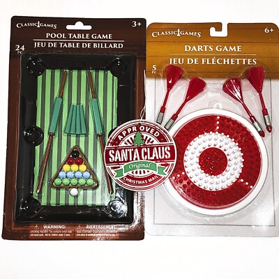 The Elf Size Pool Table & Dart Set Mantle Shelf Accessory Elves Barbie Prop NEW