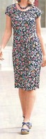 Kleid Freizeitkleid Sommerkleid Blau Multicolor 54