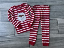 Unisex Carter  s Christmas Pajama Pants 2 Piece Matching Set 4T Brown Santa K18