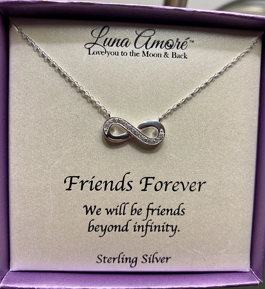 Luna Amore Sterling Silver Love Necklace I Love You To The Moon